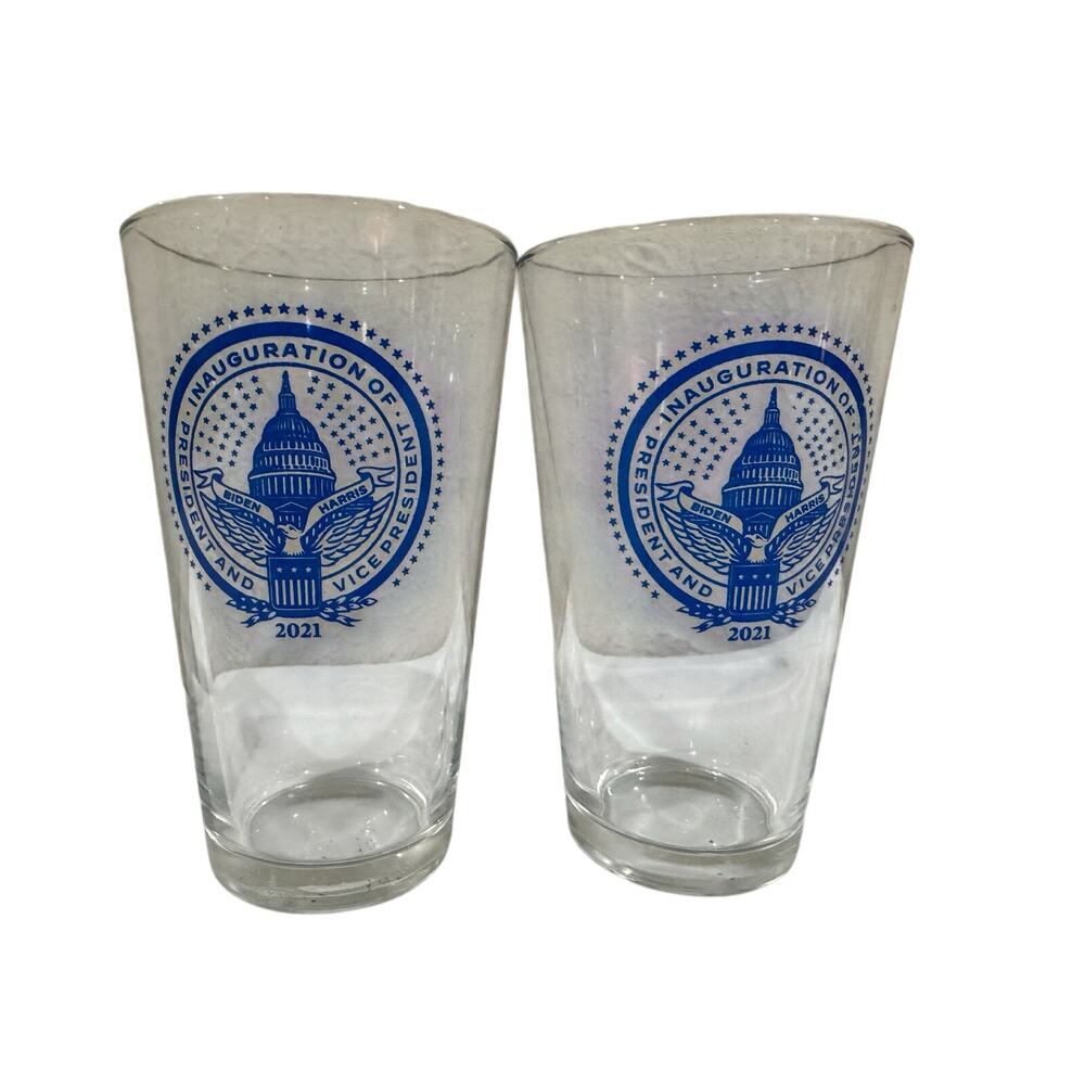 2021 Presidential Inauguration Glass Biden Harris
